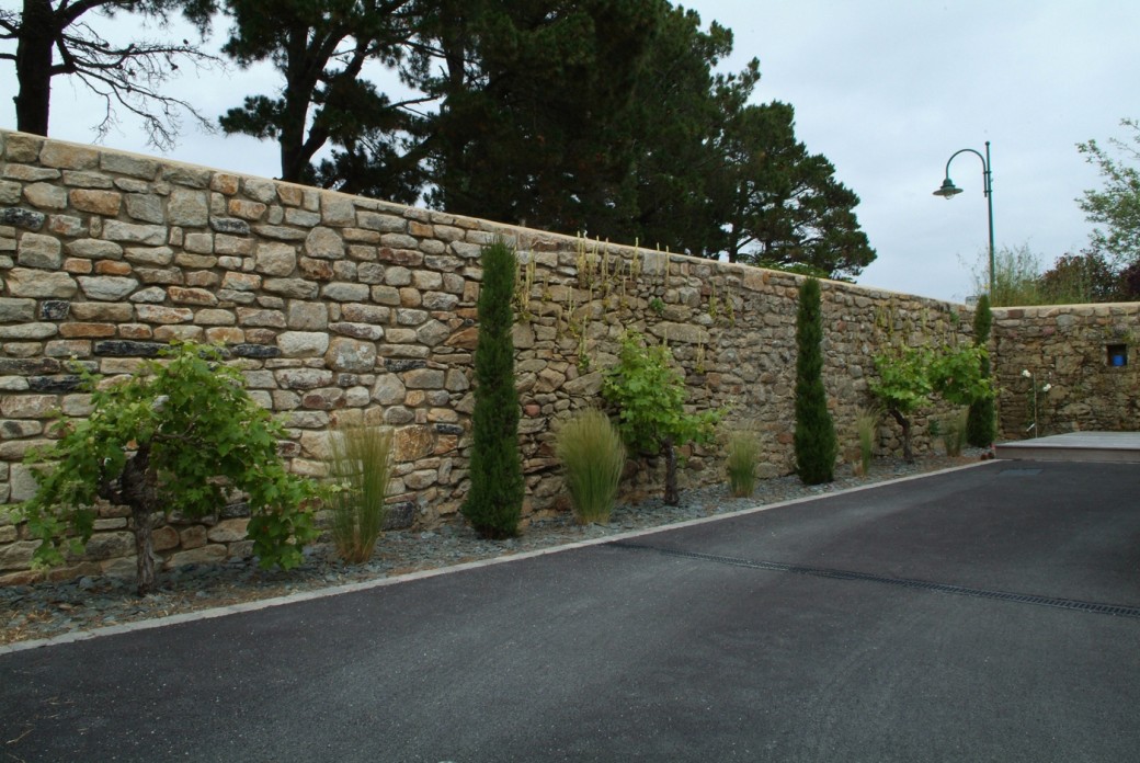 Création de murets pour jardin - paysagiste Vannes Morbihan Bretagne